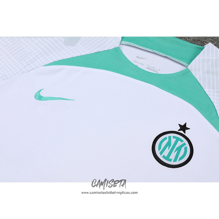 Chandal del Inter Milan 2022-2023 Manga Corta Blanco - Pantalon Corto
